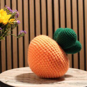 Crochet Carrot Stuffed Toy, orange, amigurumi, soft